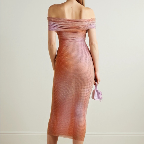 Self portrait Off-the-shoulder crystal-embellished dress - Picture 4 of 8